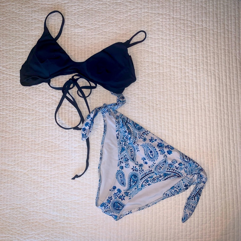 Navy blue bikini set